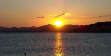 見よ!夕日の絶好スポット、美しい!