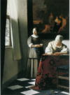 Lady writing a letter,with ber Maid,c.1670